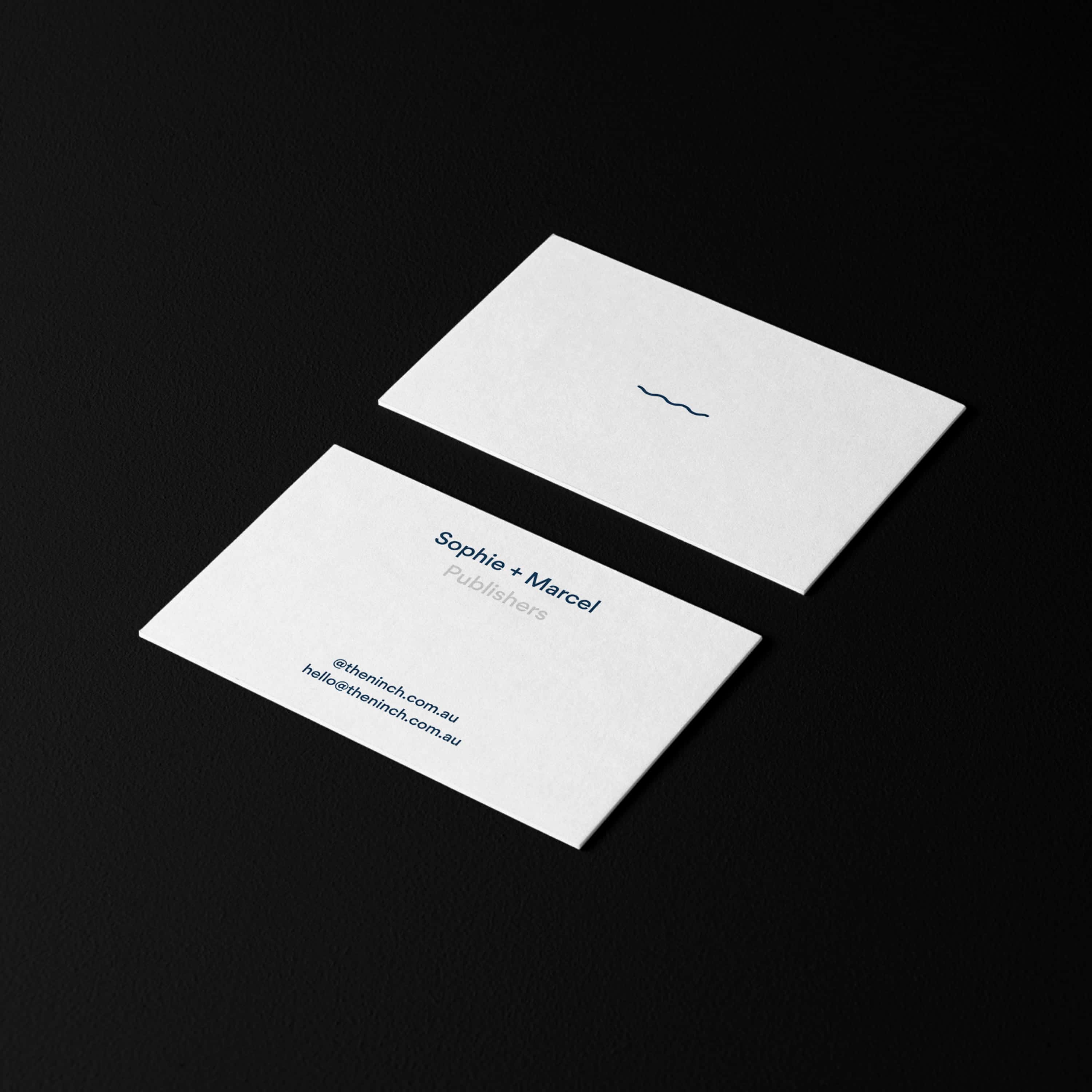 Close up of Branding Design for The Ninch Business Card