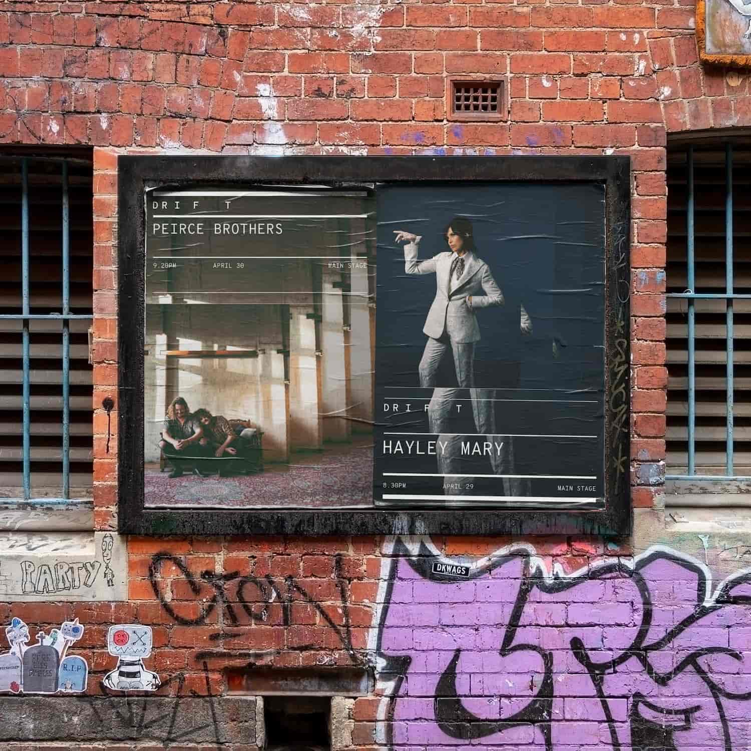 Drift Arts Festival Mornington Peninsula Branding Design wheatpaste poster