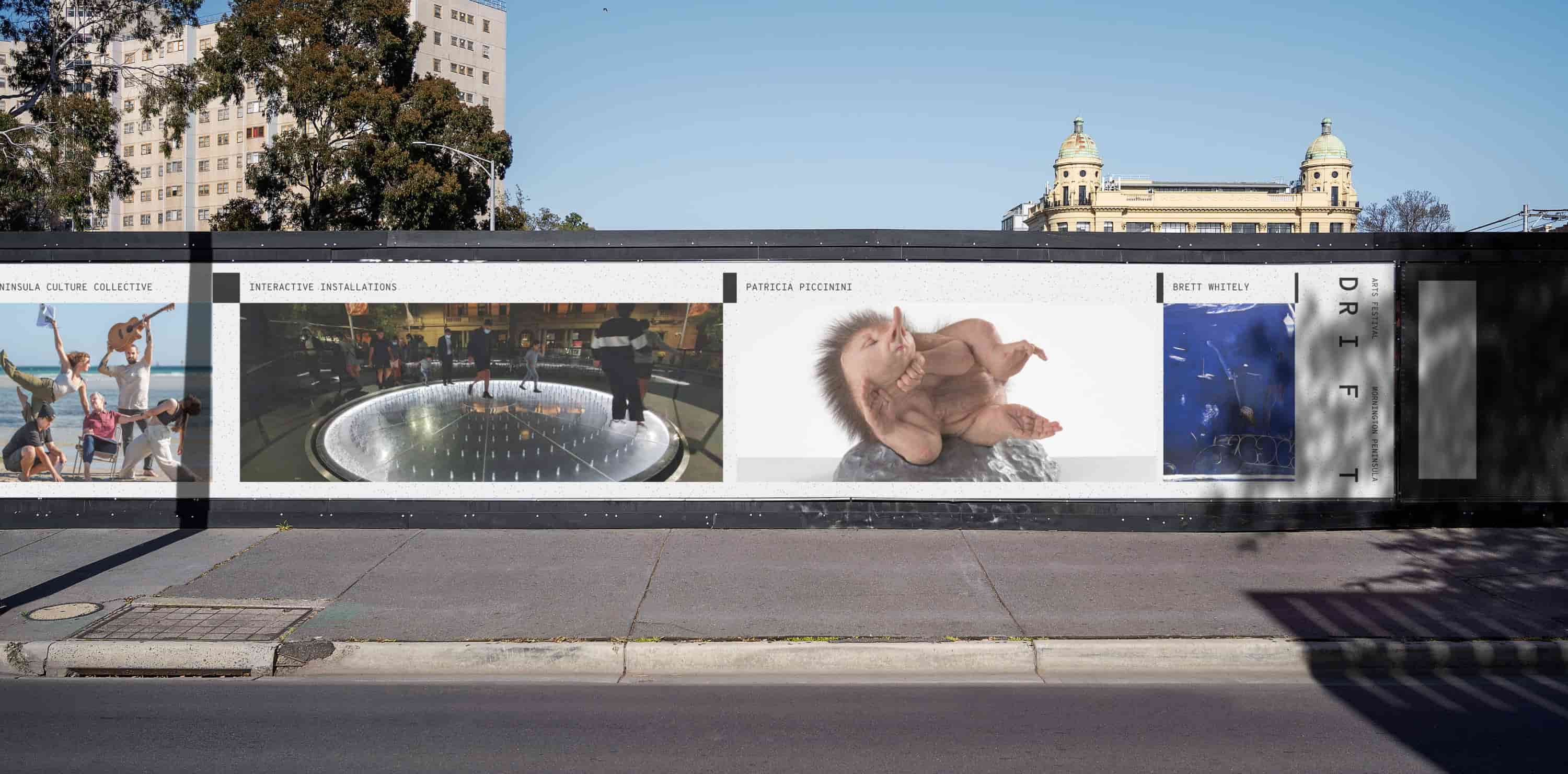 Drift Arts Festival Mornington Peninsula Branding Design outdoor scrim