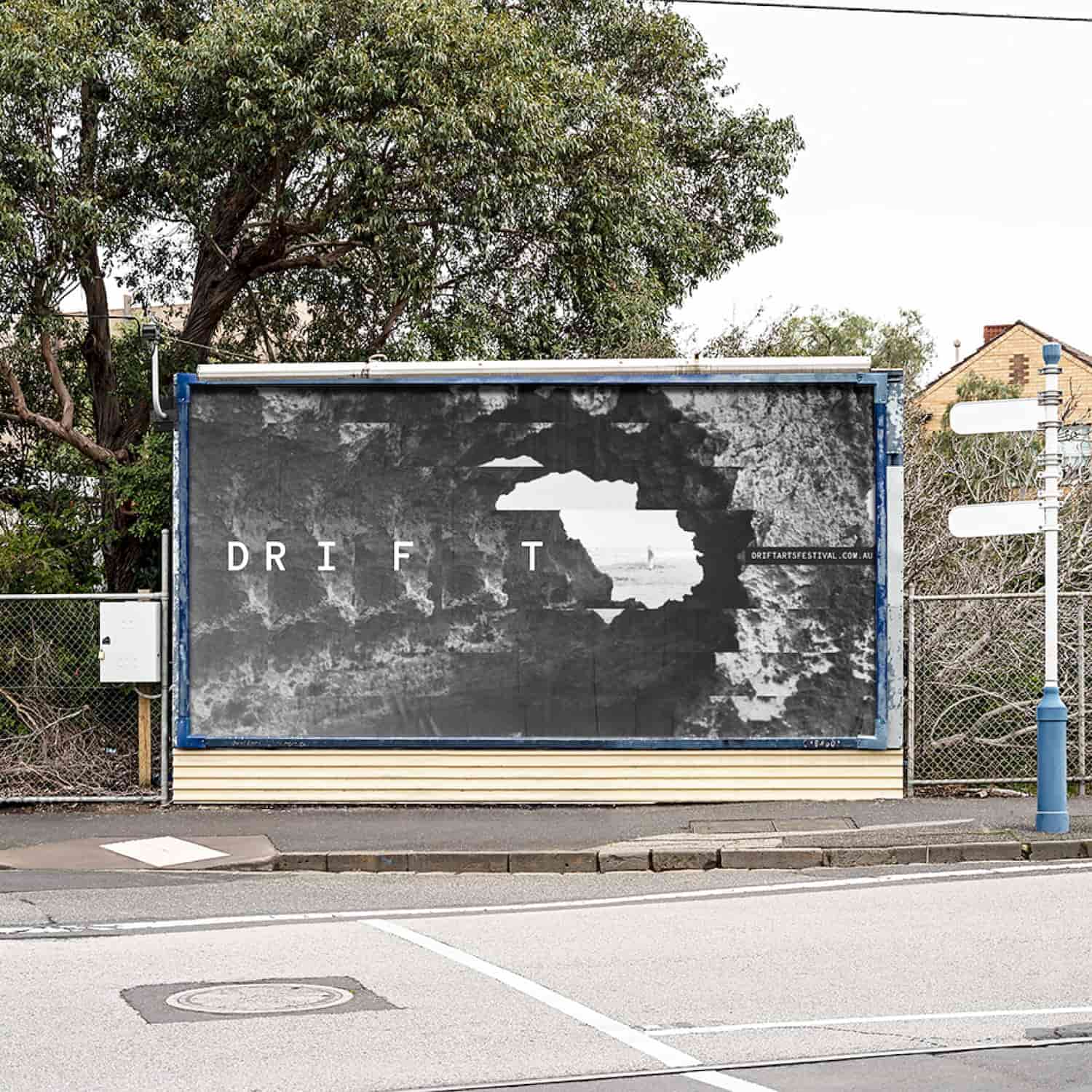 Drift Arts Festival Mornington Peninsula Branding Design outdoor billboard