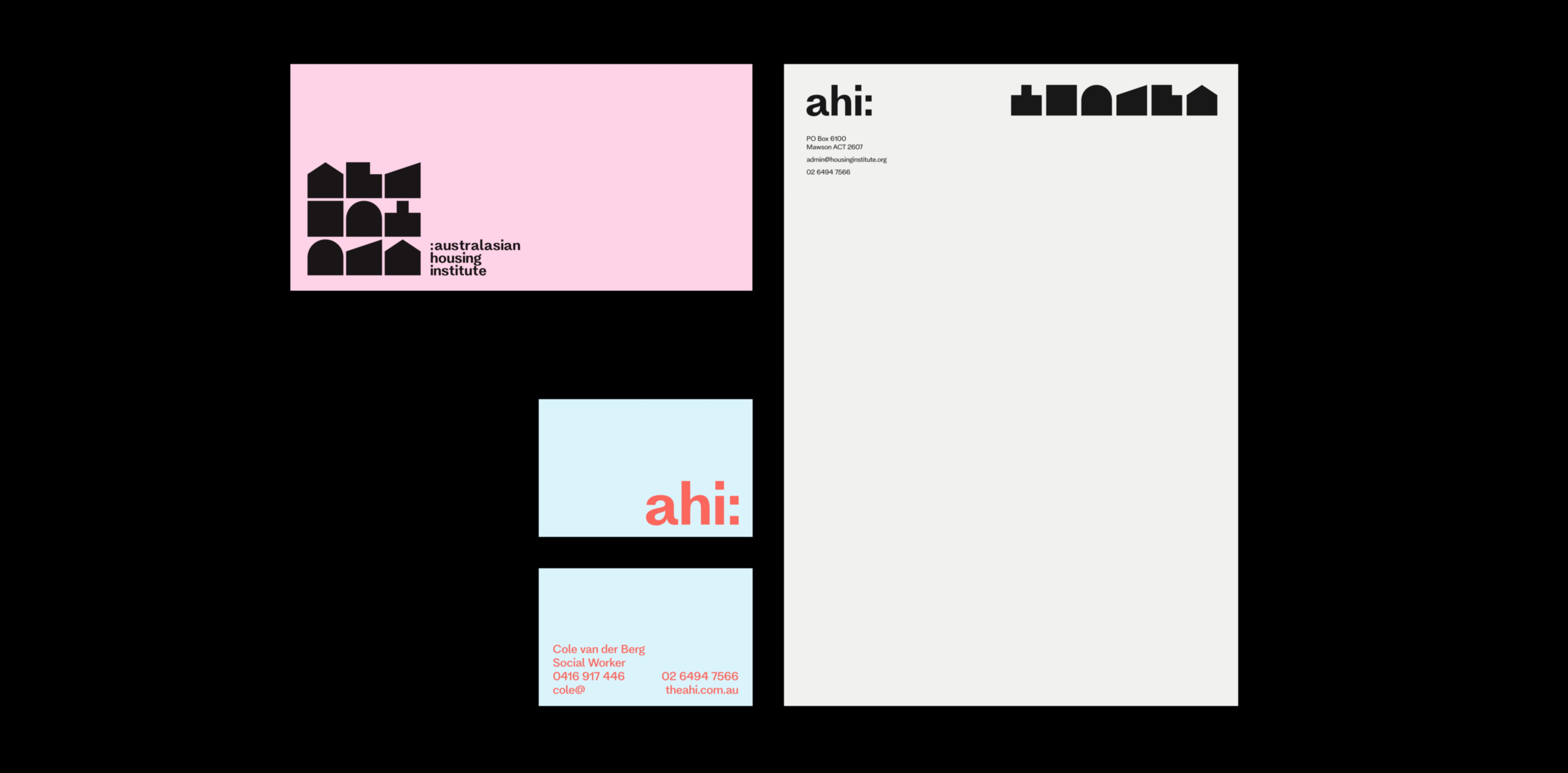 Branding Design for The AHI Lettehead, Business Card & Compliements Card