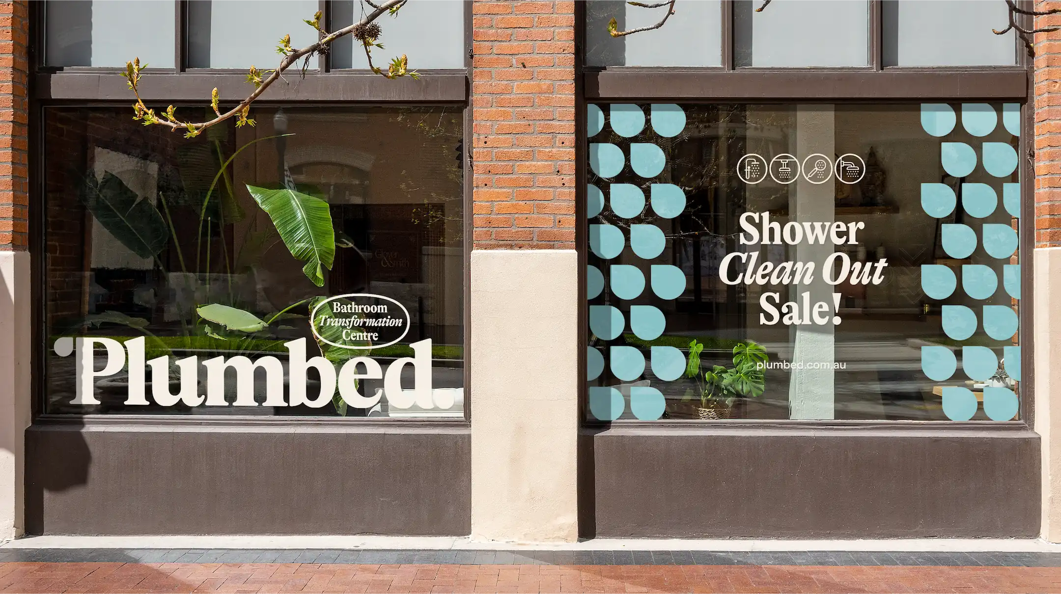 Branding Design for Plumbed Store Front Window Decals