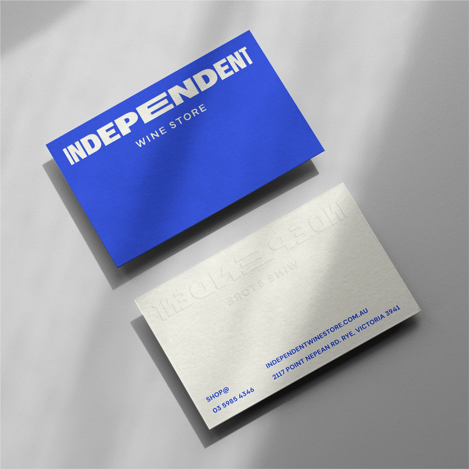 Branding Design Business Cards for Independent Wine Store