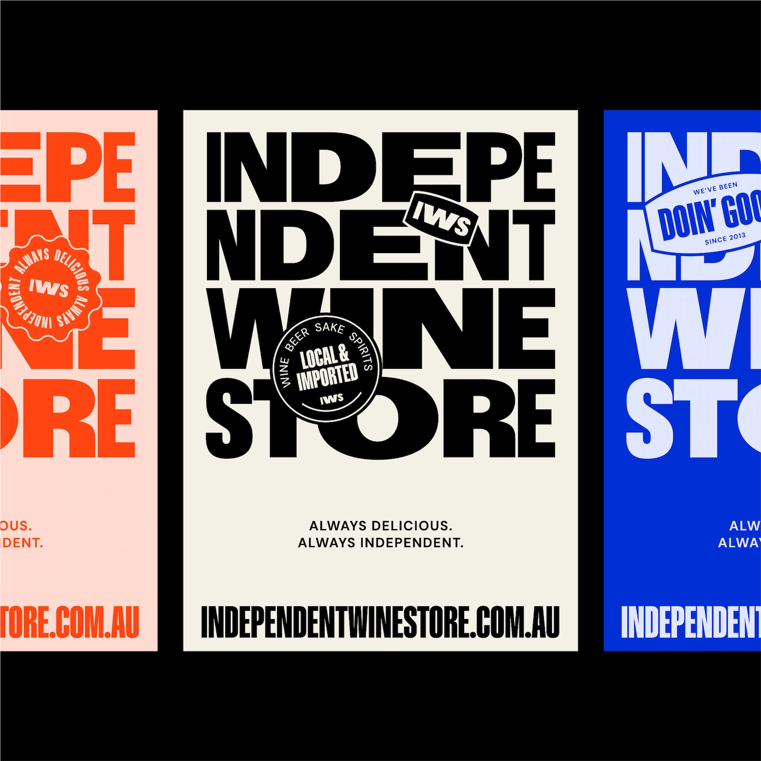 Branding Design Posters for Independent Wine Store